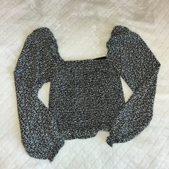 🔵 Abercrombie & Fitch Puff Sleeve Blouse - Picture 2 of 3